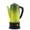 Elite Gourmet 12 Cup Retro Green Coffee Percolator with Keep