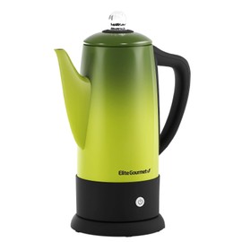 Elite Gourmet 12 Cup Retro Green Coffee Percolator with Keep Warm Function