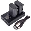 DSTE Replacement for 2X LP-E6 + Dual LCD Charger Compatible