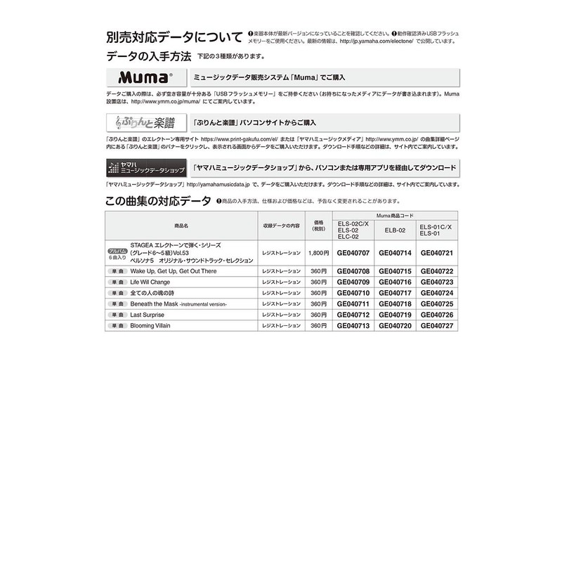 STAGEA エレクトーンで弾く (6~5級) Vol.53 ペルソナ5 オリジナル・サウンドトラック・セレクション