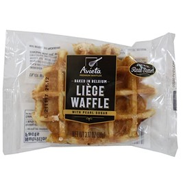 Avieta Belgian Pearl Sugar Waffles, 6 Individually Packed 3.17 Ounce