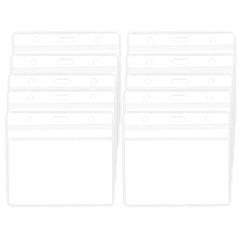 Horizontal Badge Holder Transparent Waterproof ID Card Holder Badge Holder (10)