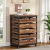 Tribesigns 5-Drawer File Cabinet, Wood Mobile Storage Drawer Unit, Industrial