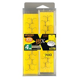 Owner 33475 Quattro Hook Deca Pack Wedge X 4 Anchors Fluoro No. 7.5 / Harris No. 1.5