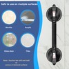 Heavy Duty Grab Bar with Large Suction Cups for Shower