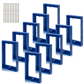 HXH 10PCS Single Gang Electrical Box Extender, Electrical Outlet Box Extender with 20 Screws(6-32 x 1.25), Blue, Electrical Outlet Spacer for Switch & Box Installations.
