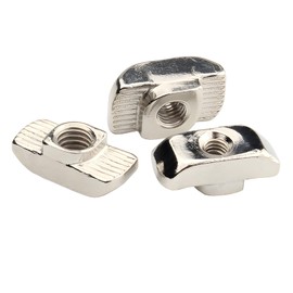 JXPXJMY 50pcs Boat Nuts Type 30 Galvanized Carbon Steel Standard European Extrusion Process Hammer Head T Type Nut M4 M5 M6