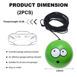 SHMZK 2 PCS Double Garage Parking Aids, Retractable Emotion Ball Garage Parking Assist Guide System, Car Stopper Ball Garage Parking Indicator for Most Vehicles, Car Accessories (B+C)