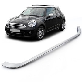 PIT66 Front Grille Hood Molding Trim Moulding, Compatible with 2007-2015 Mini Cooper R55 R56 R58 R59 (NOT fit S) Black #51132751040#MC1235100