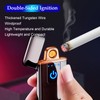 Electronic Lighter, Windproof USB Rechargeable Slim Coil Electric Lighters with