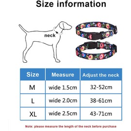 haoyueer Dog Collar for Small Medium Large Dogs Cute Girl Pet Collar Soft Adjustable Fancy Flower Girl Puppy Dog Collars (XL:17-28inch, Gold)