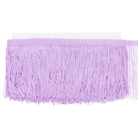 M METERXITY Chainette Fringe Trim, 10 Yards of 4" Polyester Braid Tassel Trim for DIY Crafts/Latin Dress/Lamp Shade Decoration/Wedding Dress/Sewing/Clothing Fringe Thread Yarn [Light Purple]