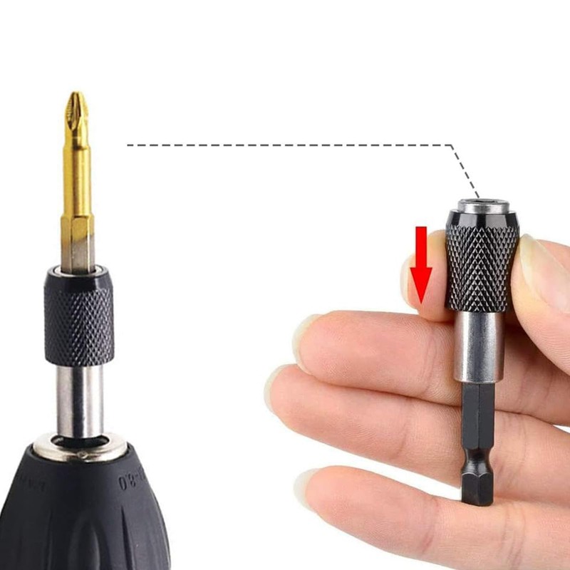 3 - Piece Magnetic Extension Chuck Adapter Kit - 1/4