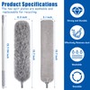 Feather Duster Set (4 Pieces), 30-100 inch Retractable Gap Dust