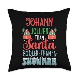 Ice Cold Charisma Christmas Holiday Heat Johann Jollier Than Santa Cooler Than Snowman Frosty Throw Pillow, 18x18, Multicolor