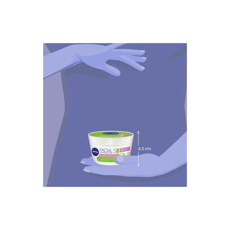 Crema Facial Hidratante NIVEA 5 En 1 Efecto Mate 200ml