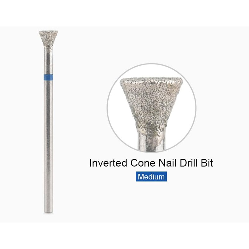 Rolabling Inverted Cone Fan-Shaped Nail Drill Bit Nail Polish Gel