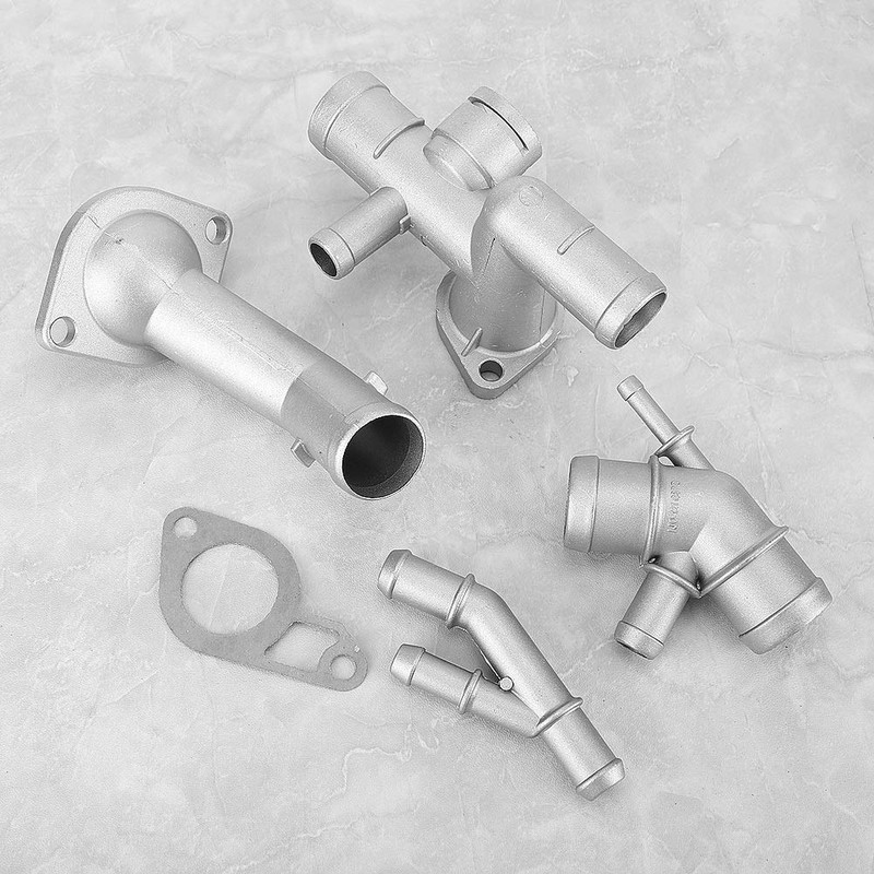 KSTE 4Pcs/Set Aluminum Engine Coolant Hose Flange Kit Compatible with