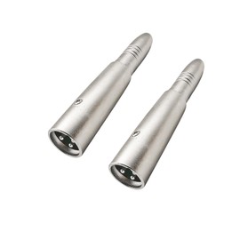 iYueMps XLR Male to 1/4" Female Adapter, 3 Pin XLR Male to 6.35mm Female Socket Audio Connector, TS/TRS Quarter inch to XLR Jack Converter(2 x 6.35mm Female to XLR Male)