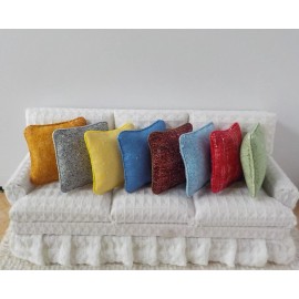 Handmade by Seller Dollhouse Miniature Handmade Set of 8 Assorted Throw Pillows/Cushio