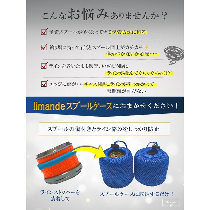 Limande Spool Case, Spool Band, Soft Case, Set of 3