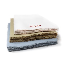 Artway Indigo - Cotton Rag Paper Sketchbook Block - A4 - Natural White - 60 Sides/30 Pages of 200gsm Mid Texture 100% Cotton Rag Paper