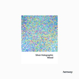 Hemway | Ultra Sparkle Mixed Festival Glitter - 100g / Silber Holographic Mix