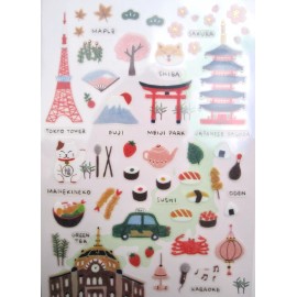 Suatelier Scrapbooking Sticker Sheet (Daily in Tokyo)~KAWAII!