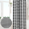 ggaimwf 117x138cm Plaid Eyelet Curtain Buffalo Check Black and White