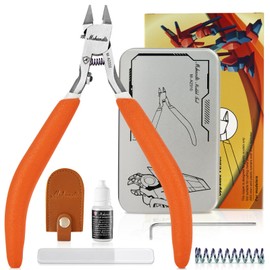mshandto Model Nippers, 4.7" Ultra Thin Single Blade Gundam Nippers, Sprue Cutter Hobby Nippers, Model Kit Nippers for Plastic Gunpla Model Building with Protective Cover and Spring