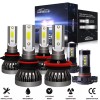 AUIMSOCO 9005 H11 H16 Combo LED Headlight High&Low+Fog Light Bulbs
