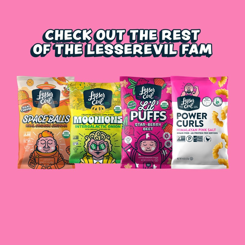 LesserEvil Himalayan Pink Salt Organic Popcorn, Premium Quality, Minimally Processed,