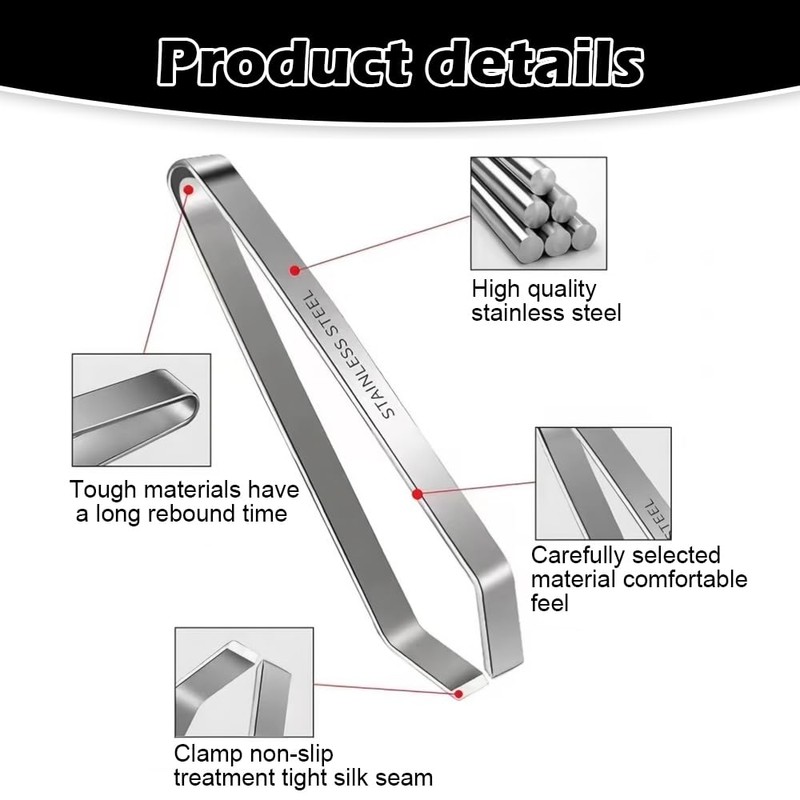 2 PCS Professional Fish Bone Tweezers,Stainless Steel Fish Bone Remover