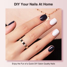 Nelikoo Semi Cured Gel Nail Strips - 30PCS Gel Nail Stickers for UV Light, Long-Lasting Gel Nail Wraps, Salon-Quality Semi Cured Nail Stickers, 2 Weeks Wear, Easy DIY Gel Manicure-Light Glimmer