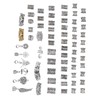 106pcs Dreadlocks Hair Rings Alloy Different Shapes Exquisite Patterns Hair