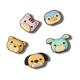 Crocs Jibbitz 3D Animal Friends, Pack of 5, multicolor, Free Size