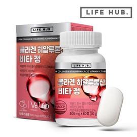 LifeHerb Collagen Hyaluronic Acid Vitatablet 1 container (60 tablets) 2 months supply / 라이프허브 콜라겐 히알루론산 비타정 1통(60정) 2개월분