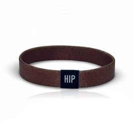 Hip Heads Thick Hair Ties for Men | Durable Hair Bands | Non-Slip Elastic Wristbands | Stylish & Versatile Men’s Bracelet | Cloth Wristbands for Sports, Fitness & Everyday Wear (Brown)