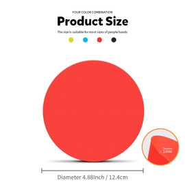 Teenitor 10 PCS Rubber Jar Gripper Pads Multi-purpose Non Slip Jar Lid Grip Pad Bottle Opener for Seniors Kids Women Kitchen Coasters Round, 4.88inch