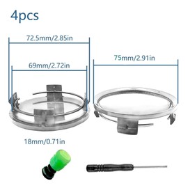 Set of 4 Hub Caps for Mercedes, Hub Caps 75 mm Wheel Hub Caps Wheel Hub Caps Wheel Hub Caps Wheel Hub Caps Wheel Hub Caps with Valve and Screwdriver (Sliver)