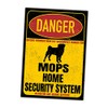 Pug Carlino Sign Danger Security System Door Sign Dog Sign