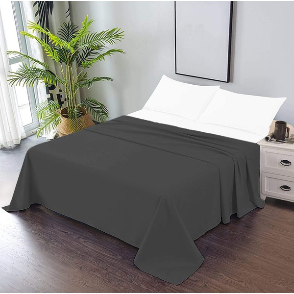 Kamas 1PC Oversize Flat/Top Sheet 100% Egyptian Cotton Fabric 1000