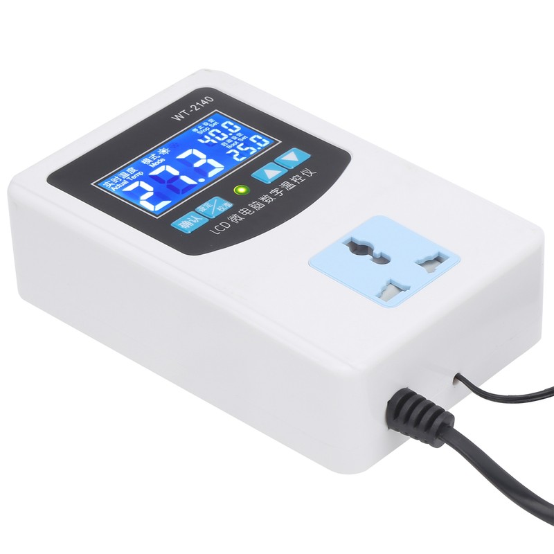 Temperature Controller Digital Microcomputer Intelligent Thermostat Protector Switch 1500WUS Plug