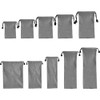 Drawstring Bags Set Small Grey Waterproof Storage Bag Cloth Bag