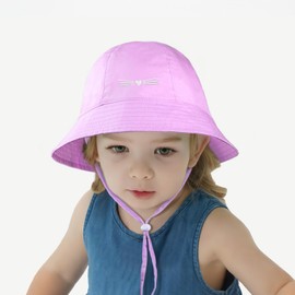 Baby Girl Sun Hat UPF 50+ Sun Protective Toddler Bucket Cat Summer Beach Hats Wide Brim Outdoor Play Hat