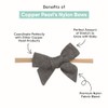 Copper Pearl Baby Bows: Stylish Headbands for Baby Girls, Premium
