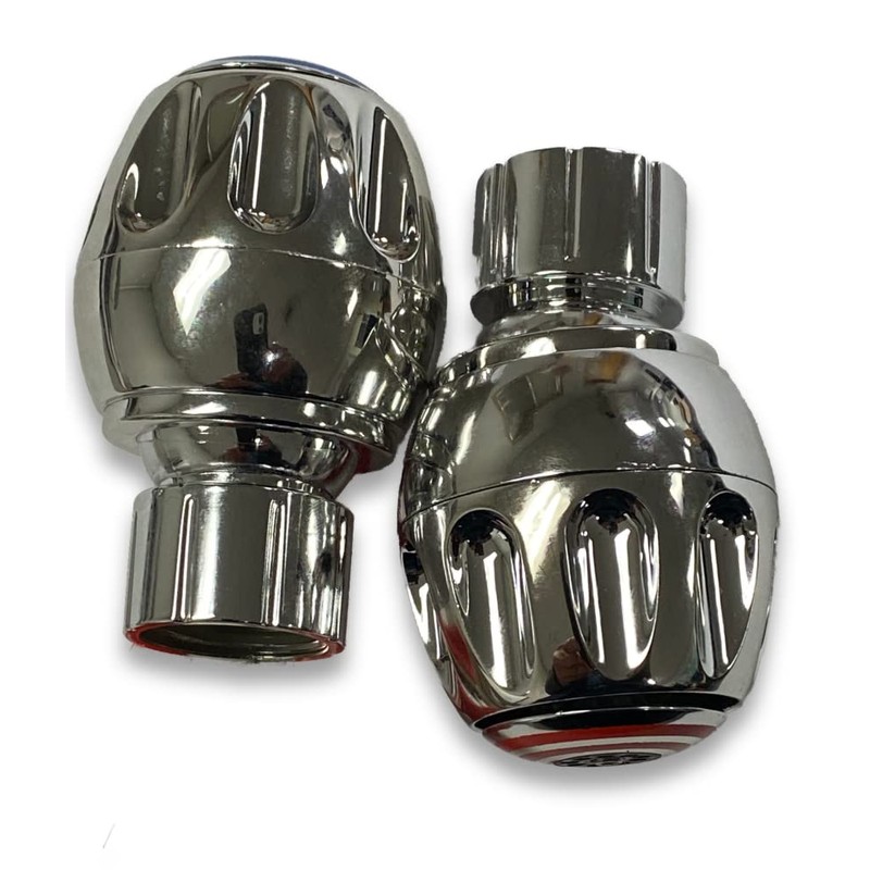 Eco Spin, Polished Chrome High-Pressure Shower Head. Box Contains 2