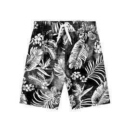 Kanu Surf Boys' Avalon Quick Dry UPF 50+ Beach Swim Trunk, Wade Black