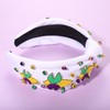 JERTOCLE Mardi Gras Headband for Women Fleur De Lis Purple