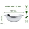 Great Credentials 5 Quart, Set of 2, Mixing Bowls, Stainless